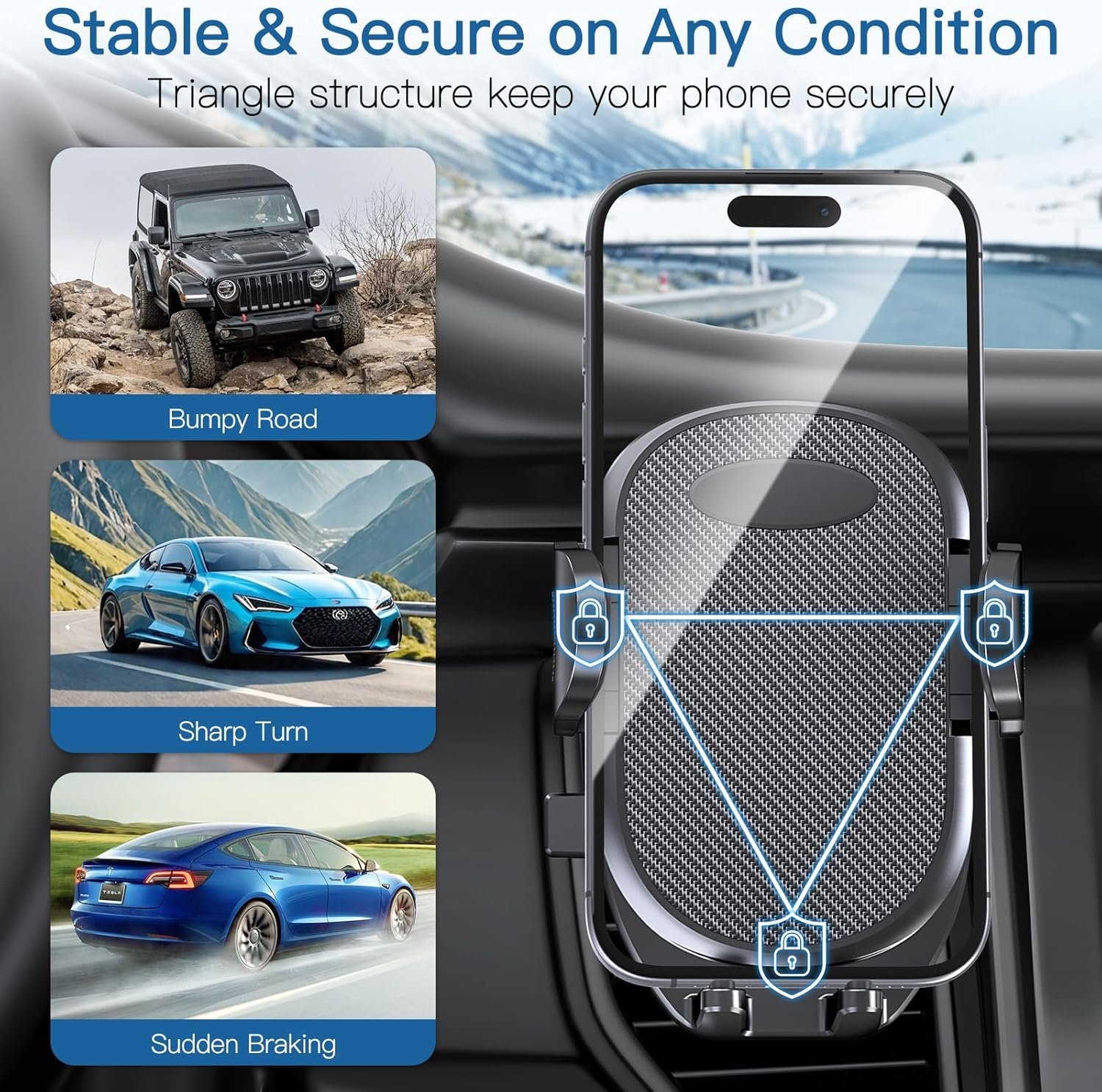 Air Vent Cell Phone Stand Car Mount TCC 61 - Image 3