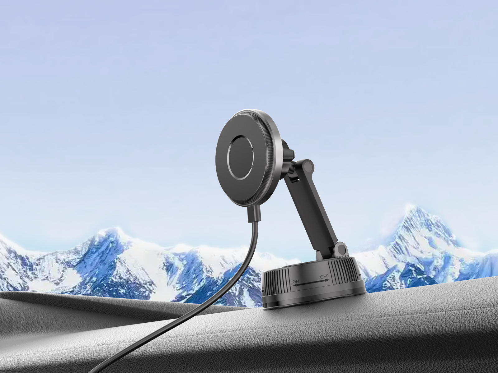 Magsafe Wireless Dual Pivot Dashboard Car Phone Mount TCW226 - Image 3