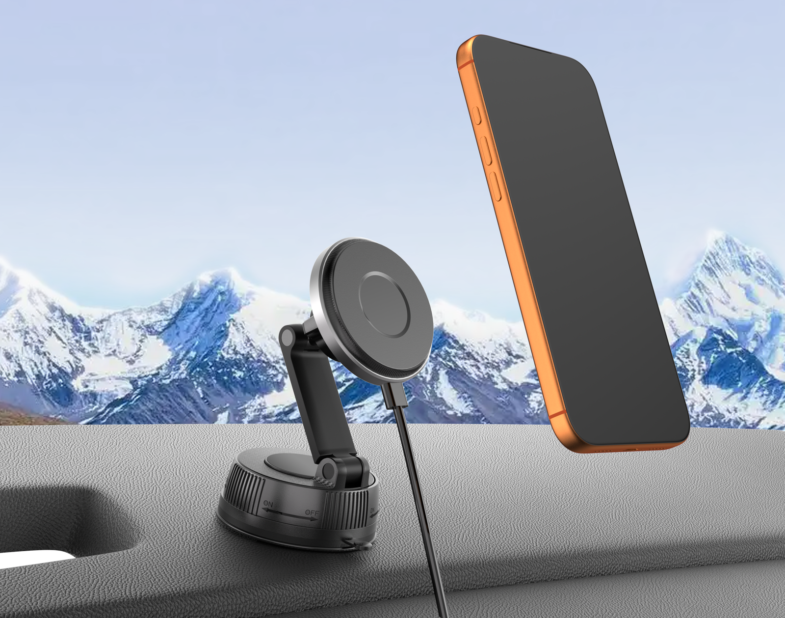 Magsafe Wireless Dual Pivot Dashboard Car Phone Mount TCW226 - Image 4